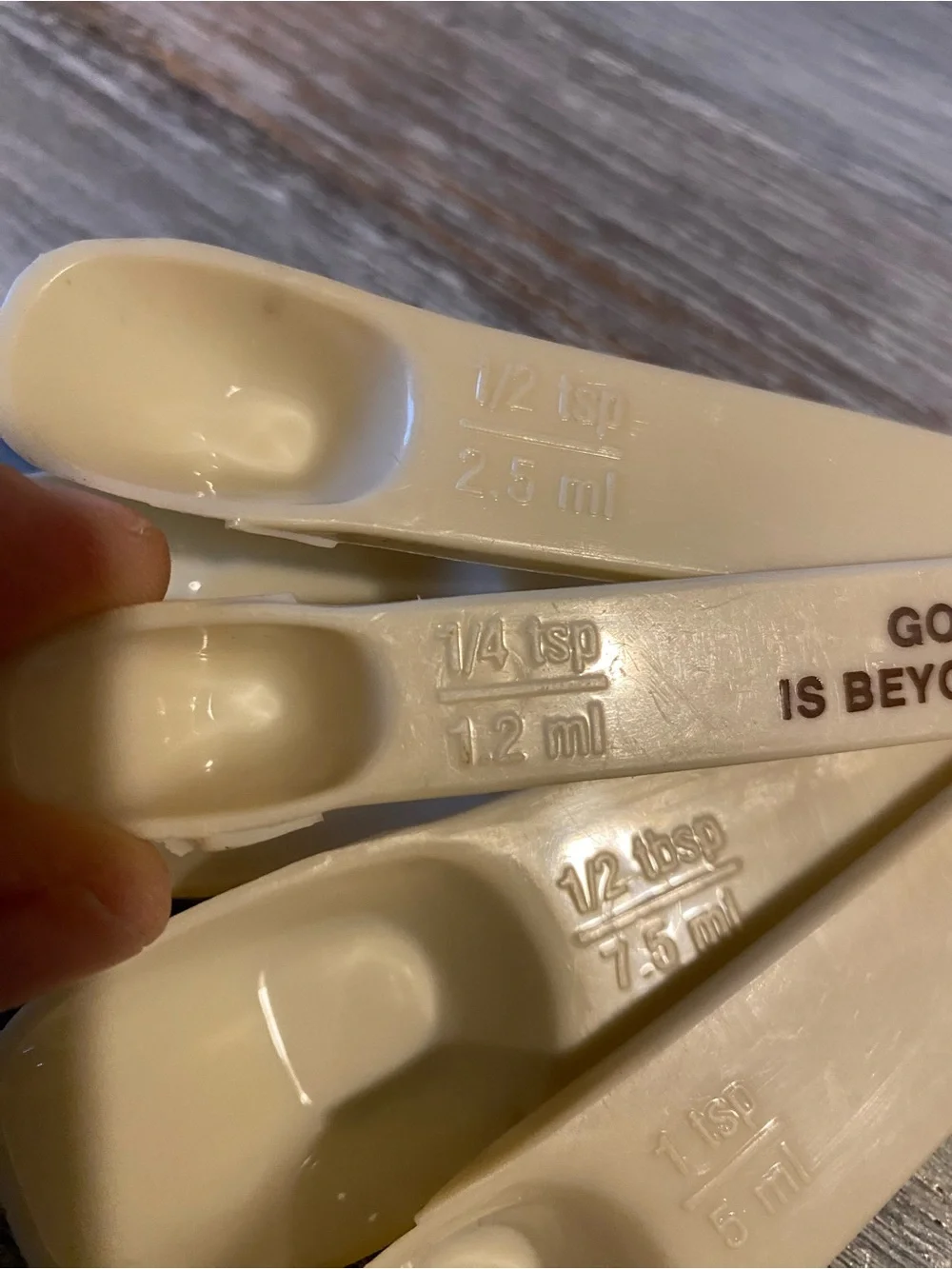 Measuring Spoon Set Vintage God’s Love Is Beyond Measure Kitchen Cooking Utensil